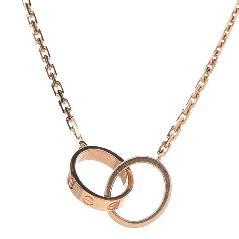 cartier love necklace pink gold|cartier necklace love collection.